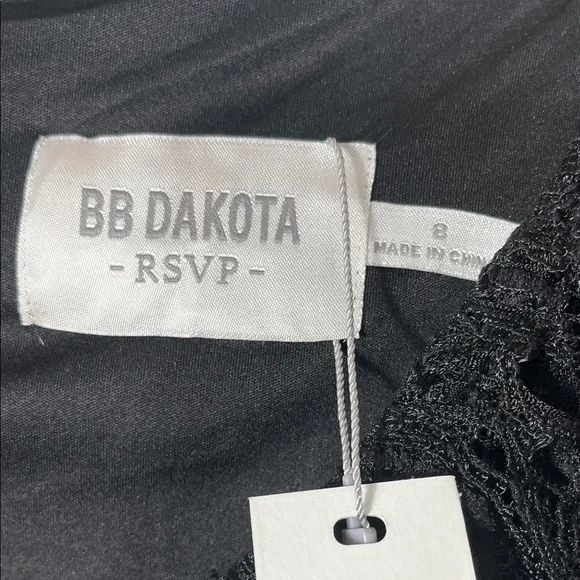 BB Dakota Elegant Black Strapless Lace Dress - Picture 4 of 10